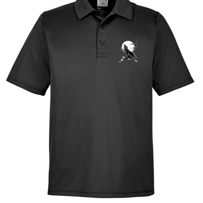 Wolf Polo Shirt – Men’s Moisture - Wicking Performance Wear - Wolfpack designs