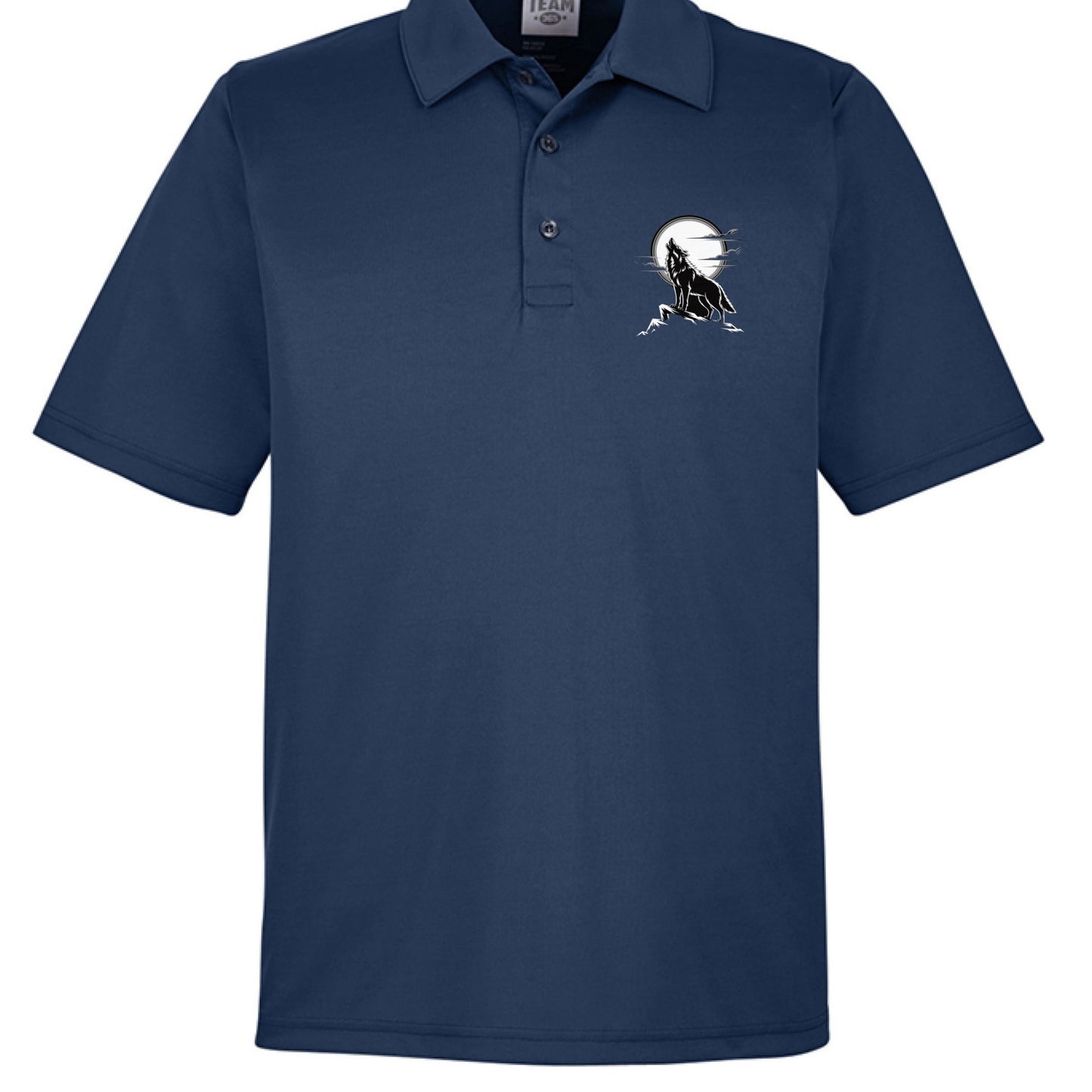 Wolf Polo Shirt – Men’s Moisture - Wicking Performance Wear - Wolfpack designs
