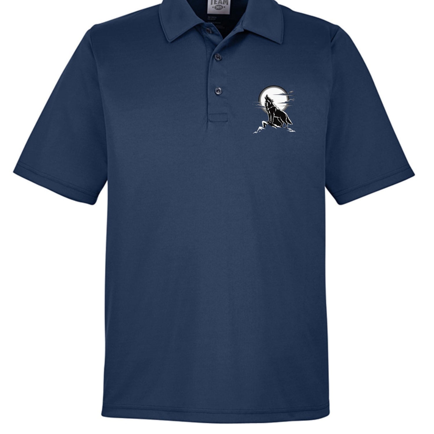 Wolf Polo Shirt – Men’s Moisture - Wicking Performance Wear - Wolfpack designs