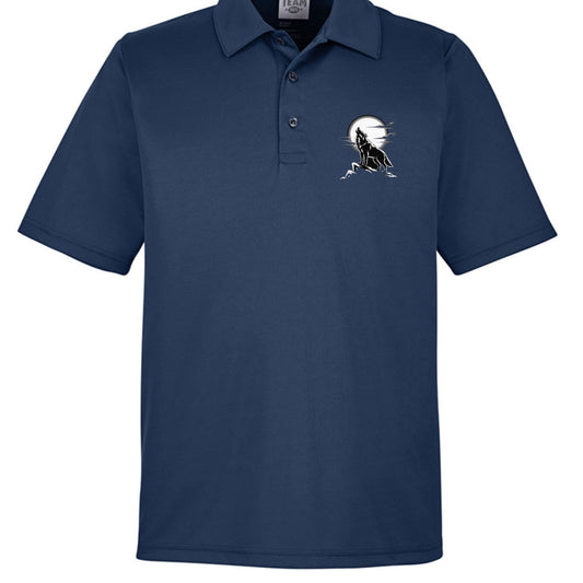 Wolf Polo Shirt – Men’s Moisture - Wicking Performance Wear - Wolfpack designs