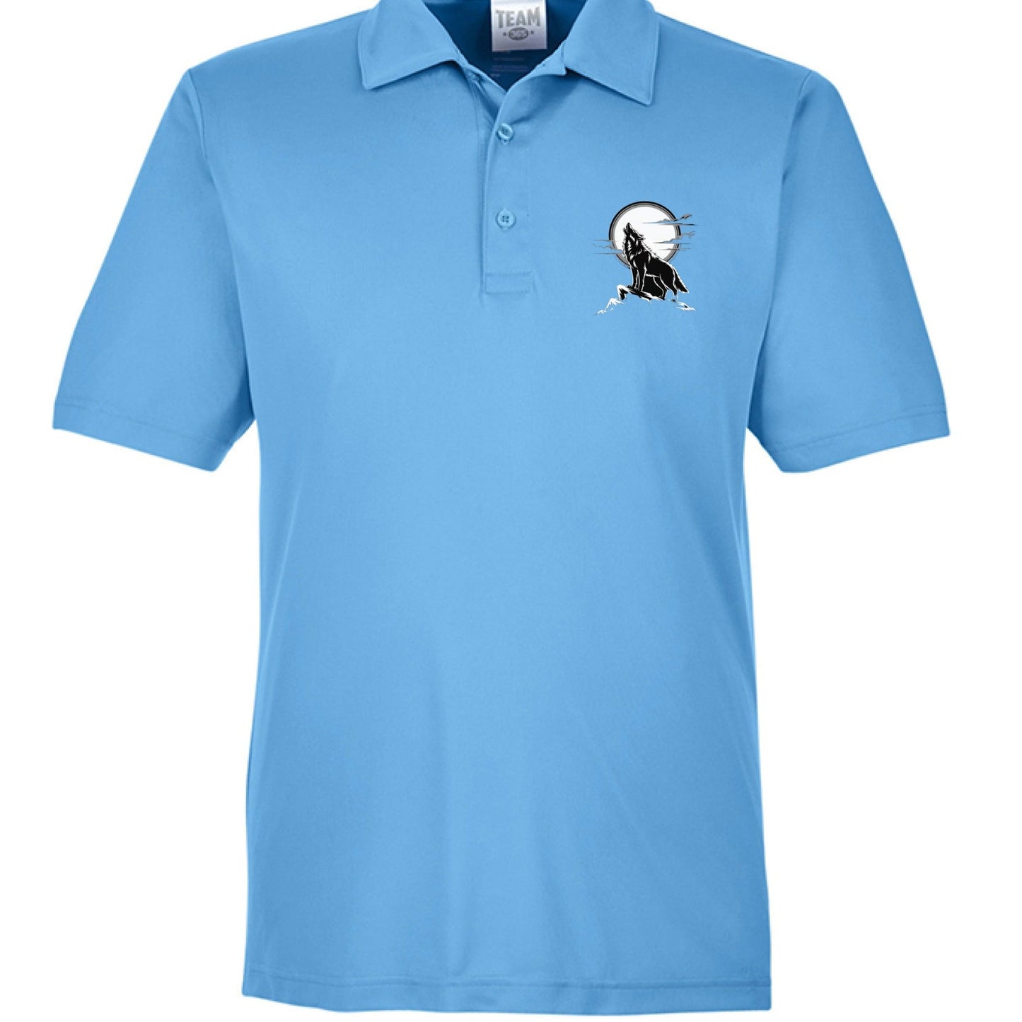 Wolf Polo Shirt – Men’s Moisture - Wicking Performance Wear - Wolfpack designs