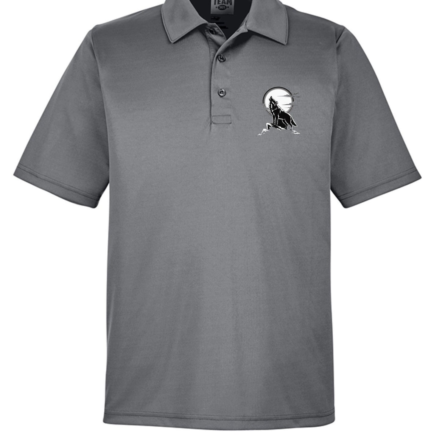 Wolf Polo Shirt – Men’s Moisture - Wicking Performance Wear - Wolfpack designs