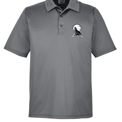 Wolf Polo Shirt – Men’s Moisture - Wicking Performance Wear - Wolfpack designs