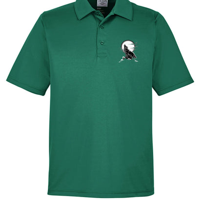 Wolf Polo Shirt – Men’s Moisture - Wicking Performance Wear - Wolfpack designs