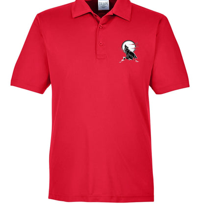 Wolf Polo Shirt – Men’s Moisture - Wicking Performance Wear - Wolfpack designs